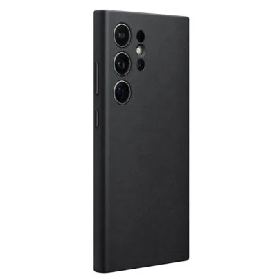 Cover Samsung S24 Ultra Vegan Leather Case &ndash; Black
